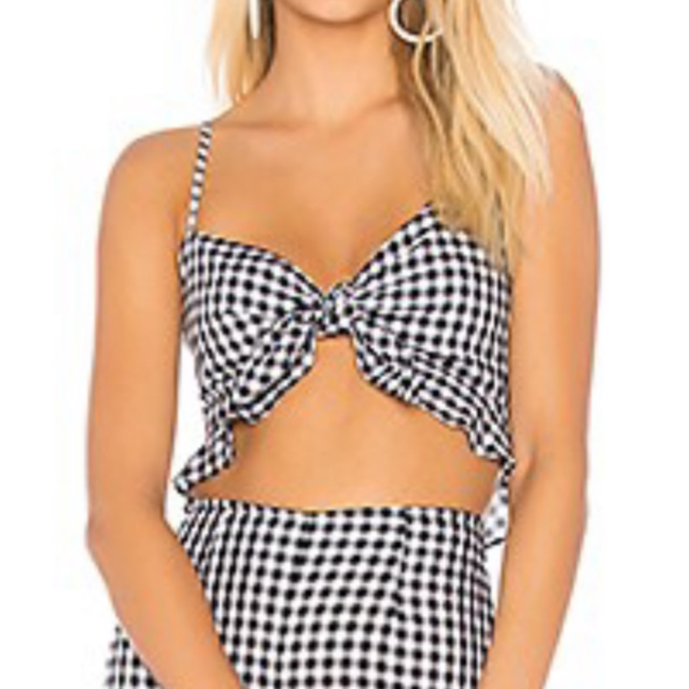 Gingham Crop Top - image 1